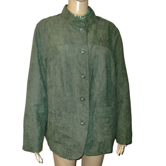 Jaclyn Smith winter color Green Light weight jacket - Picture 1 of 12
